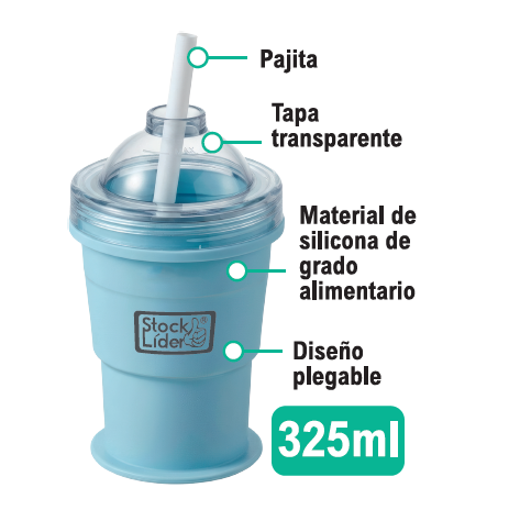 Vaso cubitera hielo 2 en 1