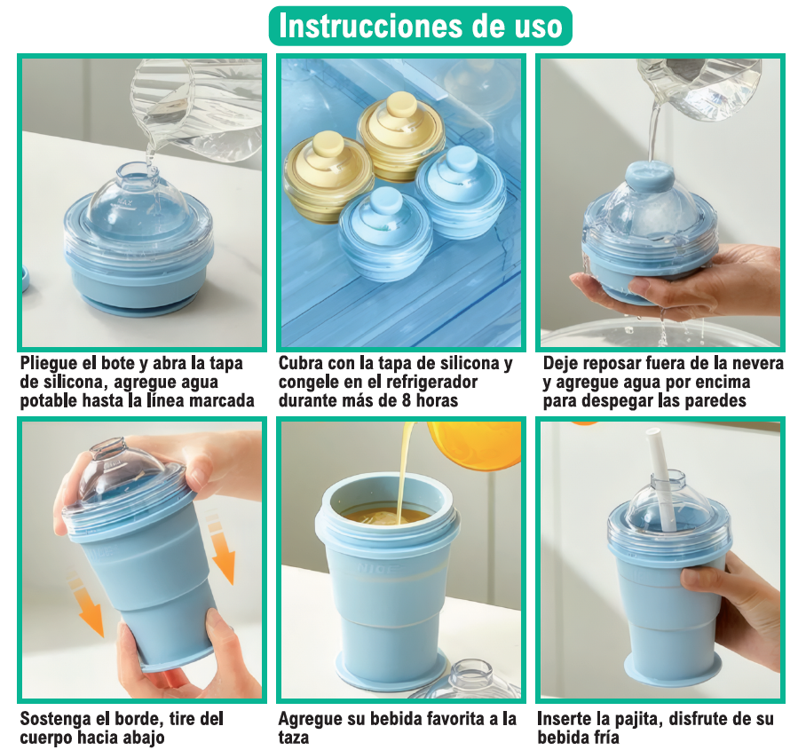Vaso cubitera hielo 2 en 1